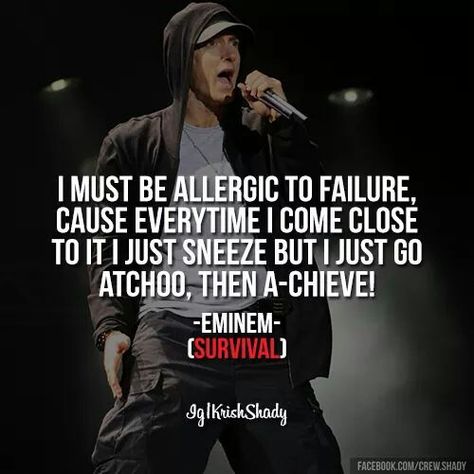 eminem allergic to failure