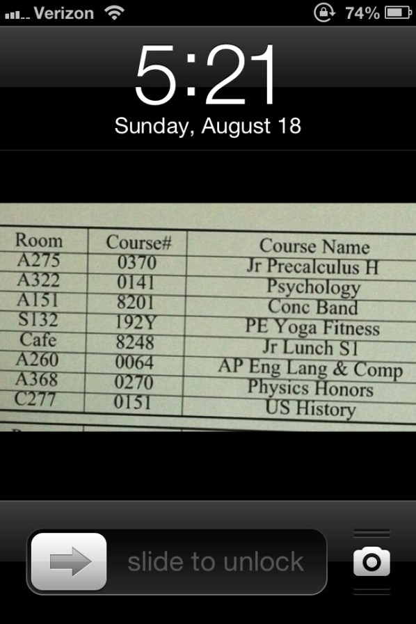 schedule