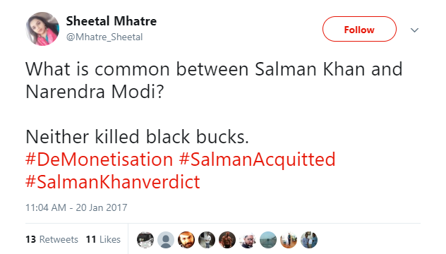 black buck tweet