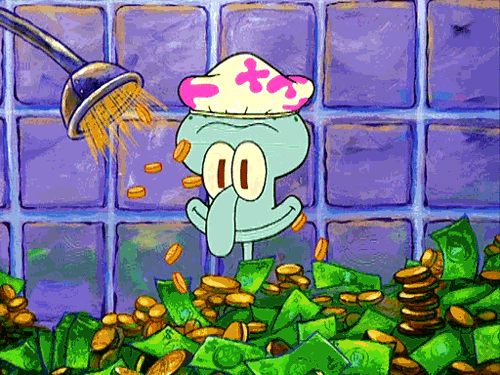 spongebob money