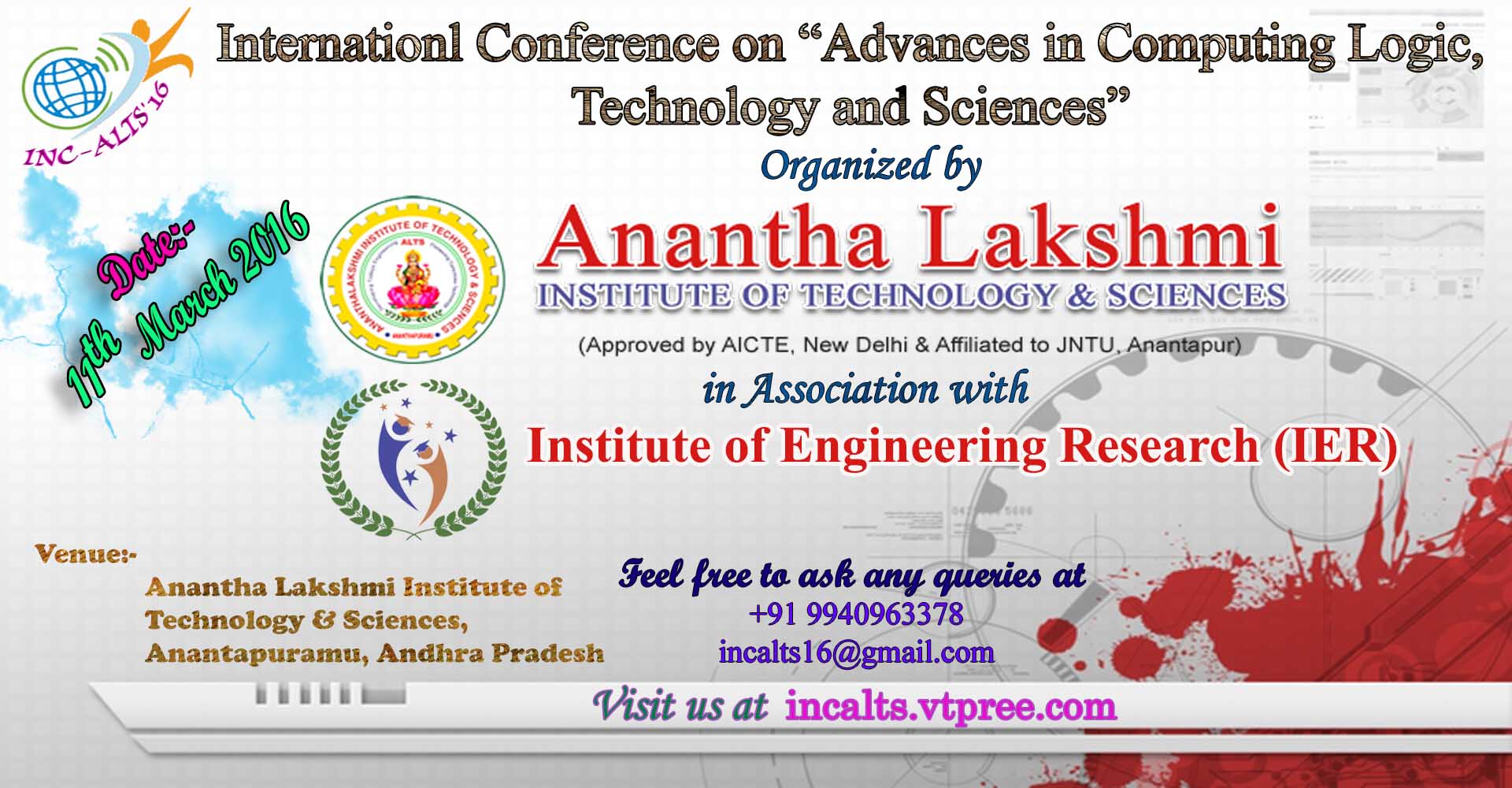 International Conference On Advances In Computing Logic, Sciences And Technology-2015