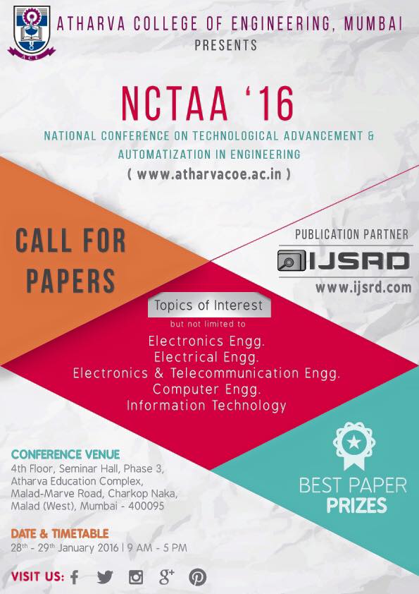 NCTAA 2016 | National Conference On Technological Advancement & Automatization In Engineering
