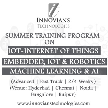 Summer Training Program on "IoT-Internet of Things", "Machine Learning & AI", "Embedded, IoT & Robotics"