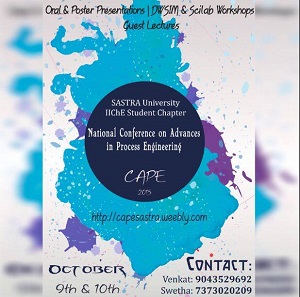 CAPE - Conference On Advances In Process Engineering 2015